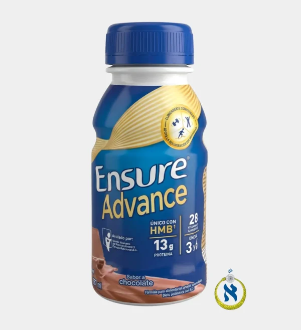 Ensure Advance Chocolate - 1 Ensure® Advance Nutrición Especializada con HMB – Caja con 24 Piezas de 237ml (Sabores a elegir)